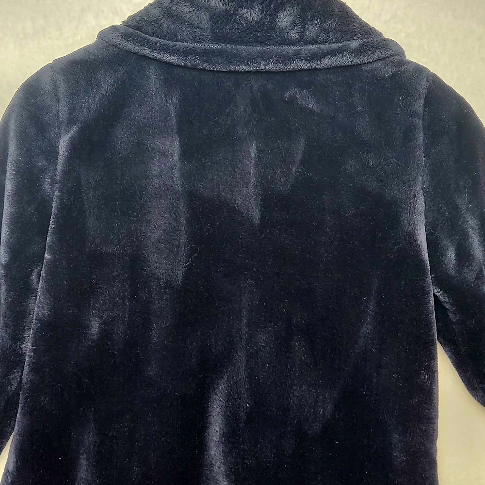 32 Degree Heat Women's Plush Faux Fur Full Zip Jacket, Navy Super Soft Sz Med - Picture 14 of 16